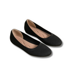 Women's round-toe textured ballet flats