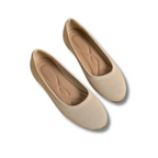 Women's round-toe textured ballet flats