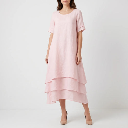 Aerilys  - Layered Short-Sleeve Women's Drape Dress Summer Garden Parties