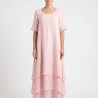 Aerilys  - Layered Short-Sleeve Women's Drape Dress Summer Garden Parties