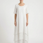 Aerilys  - Layered Short-Sleeve Women's Drape Dress Summer Garden Parties