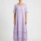 Aerilys  - Layered Short-Sleeve Women's Drape Dress Summer Garden Parties