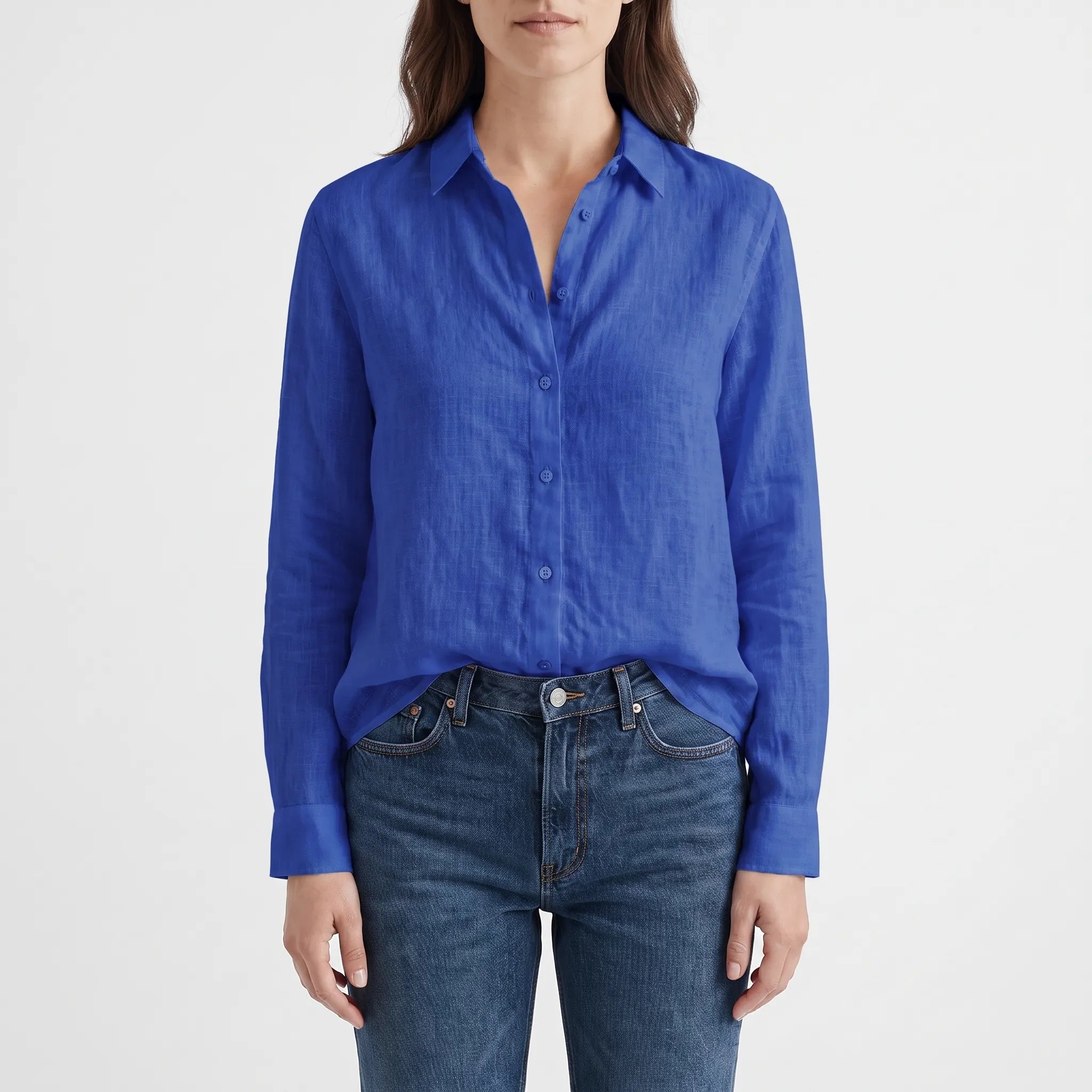 AeroBreeze  - Relaxed Fit Oversized Button-Down Shirt Casual Layering