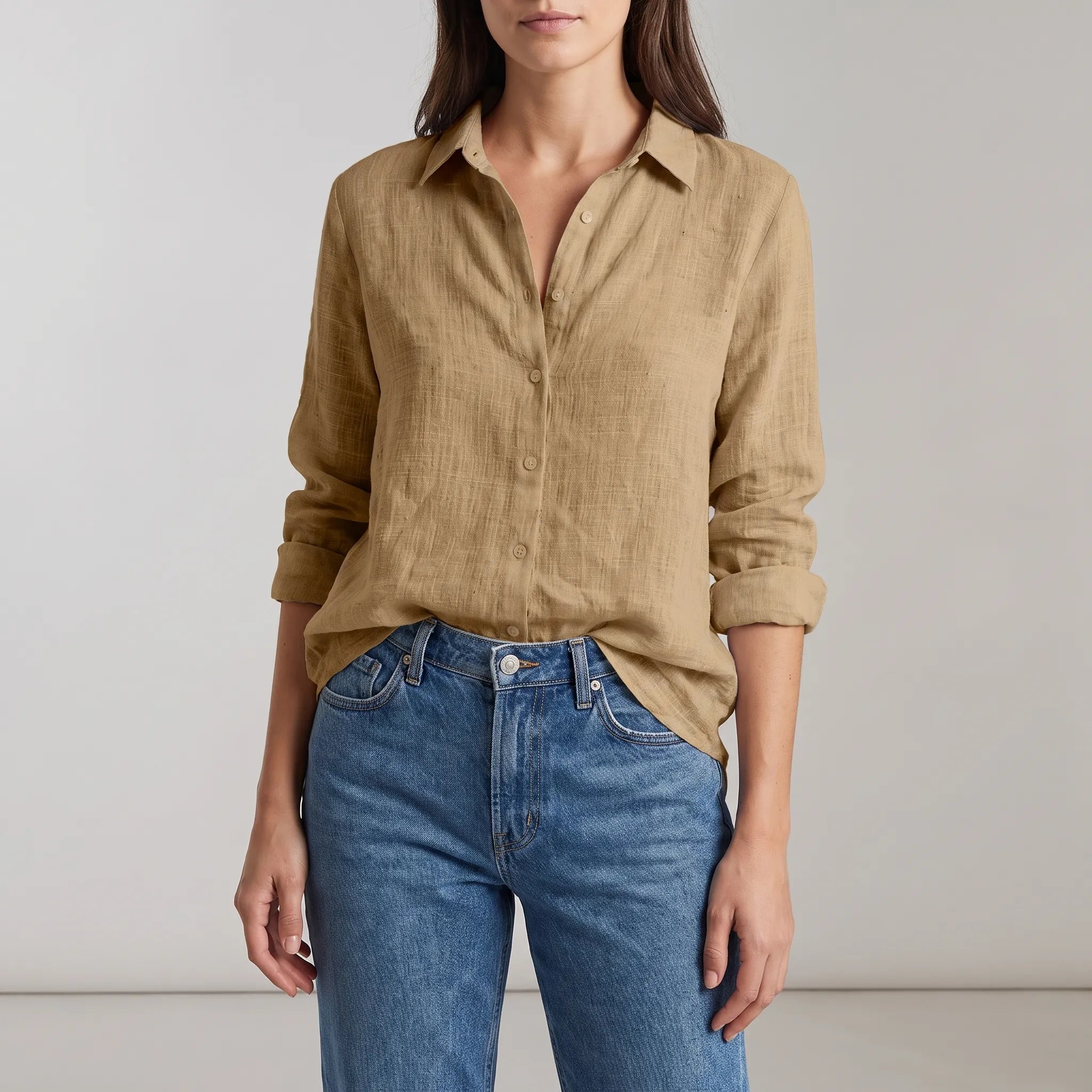 AeroBreeze  - Relaxed Fit Oversized Button-Down Shirt Casual Layering
