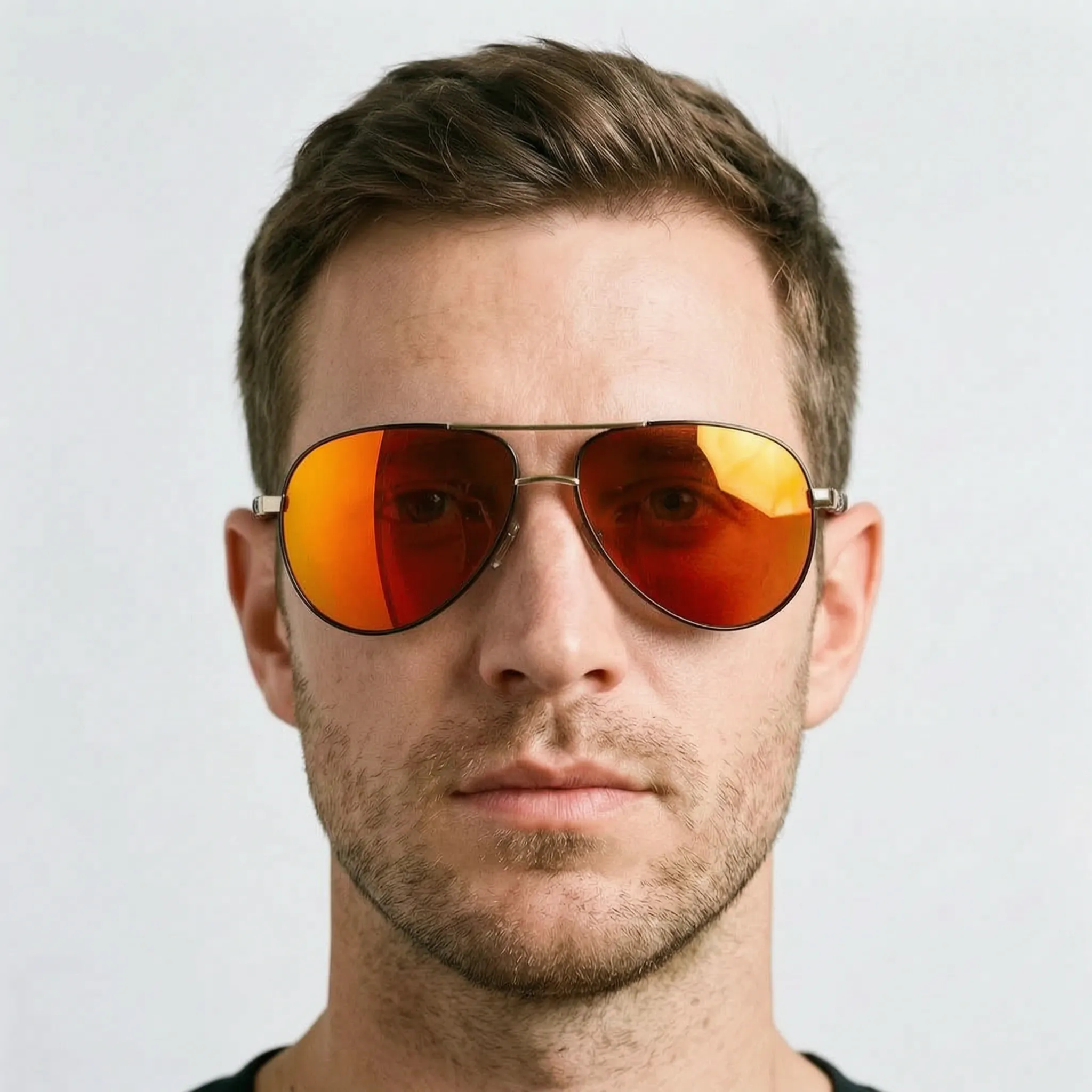 Aeroglide  - Classic Reflective Aviator Sunglasses For Men Daily Commuting