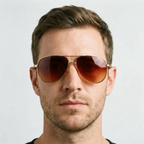 Aeroglide  - Classic Reflective Aviator Sunglasses For Men Daily Commuting