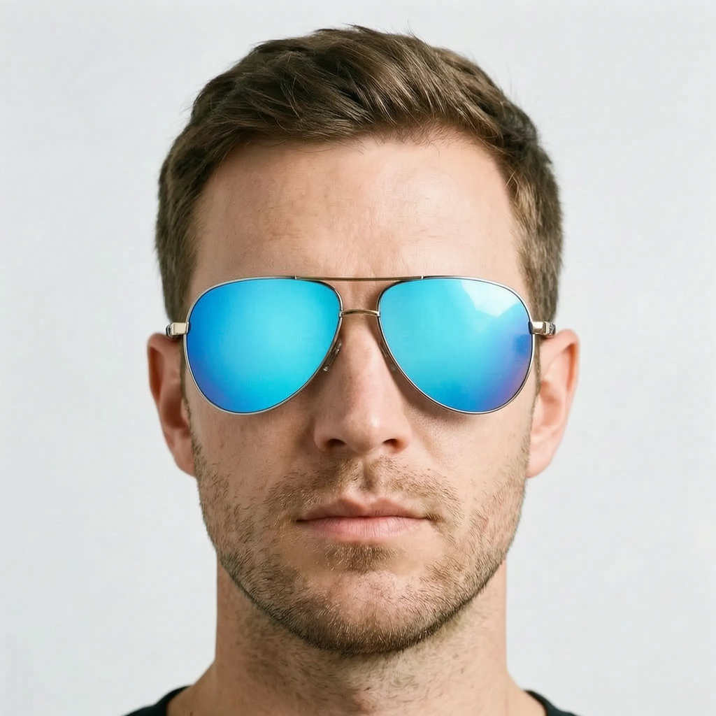 Aeroglide  - Classic Reflective Aviator Sunglasses For Men Daily Commuting
