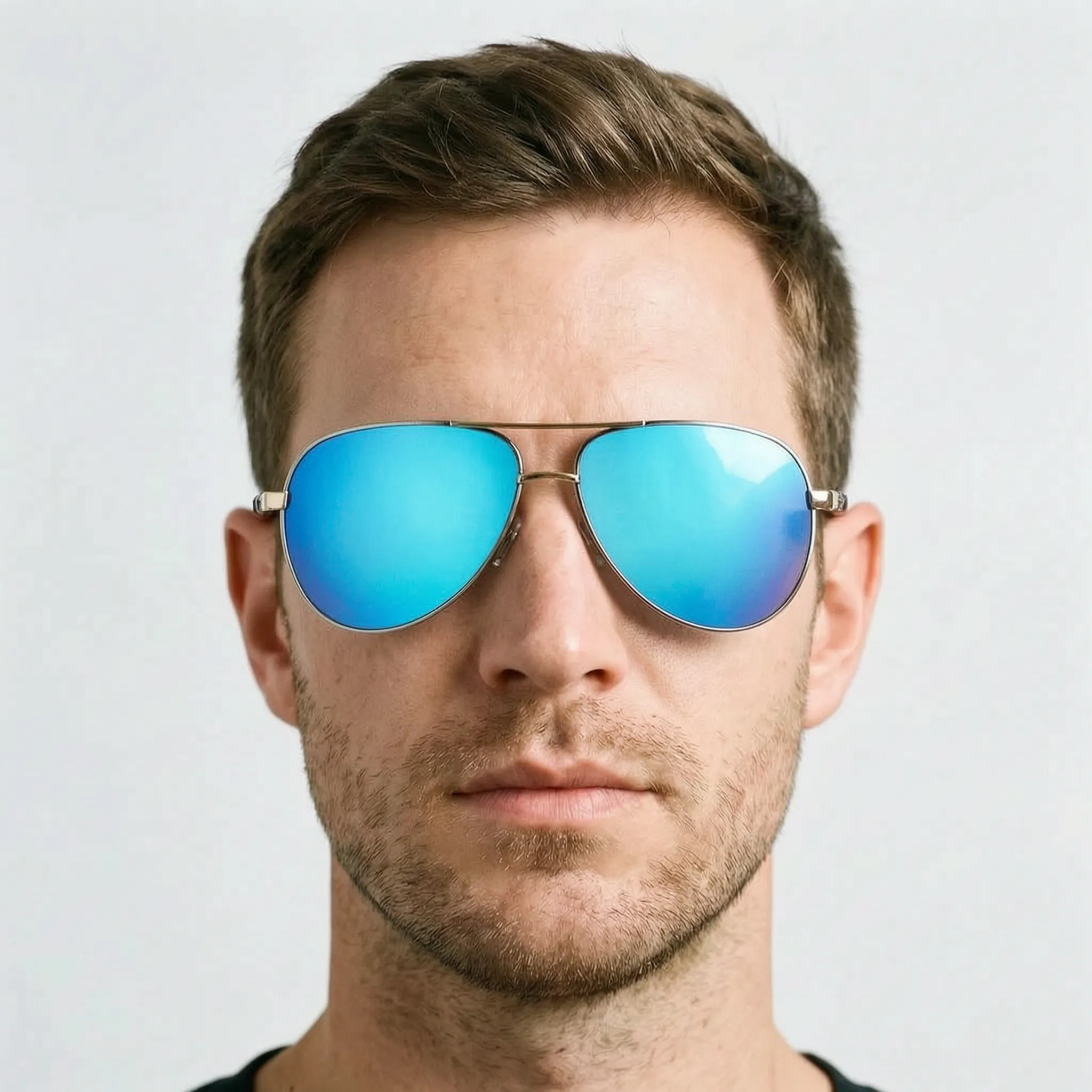 Aeroglide  - Classic Reflective Aviator Sunglasses For Men Daily Commuting