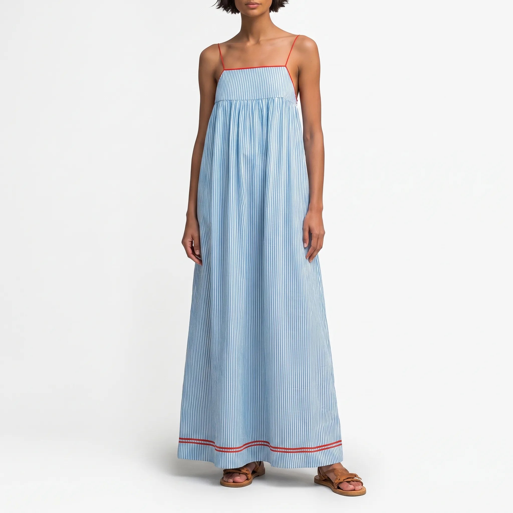 Aevana  - Ladies Flowy Striped Summer Maxi Dress Summer Holiday Styling