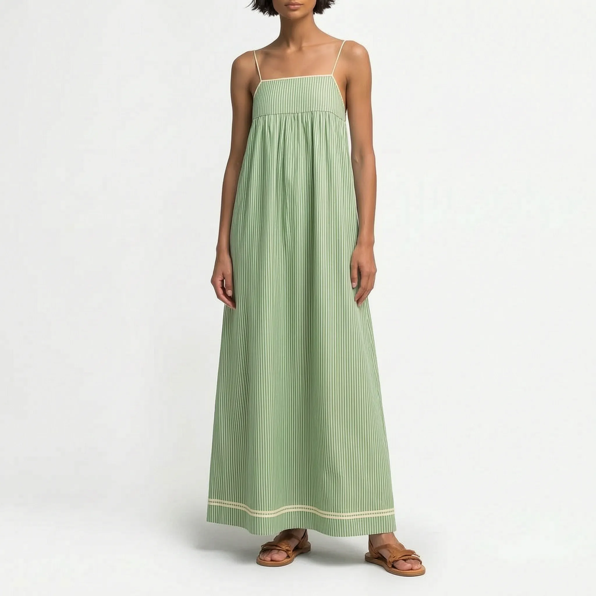 Aevana  - Ladies Flowy Striped Summer Maxi Dress Summer Holiday Styling