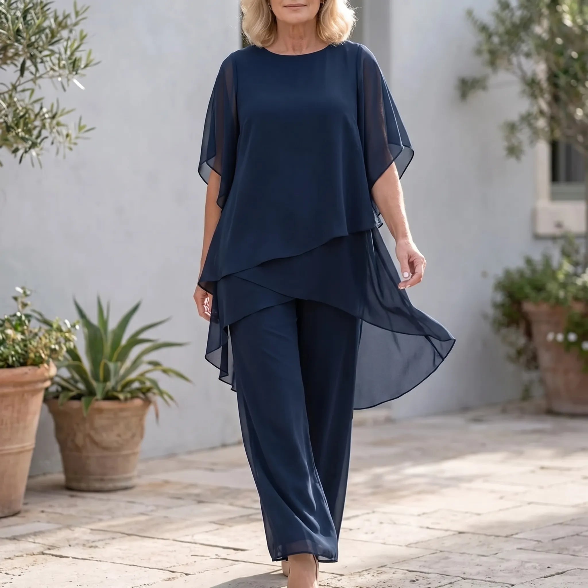AineSuit  - Elegant Layered Formal Trouser Suit Formal Events