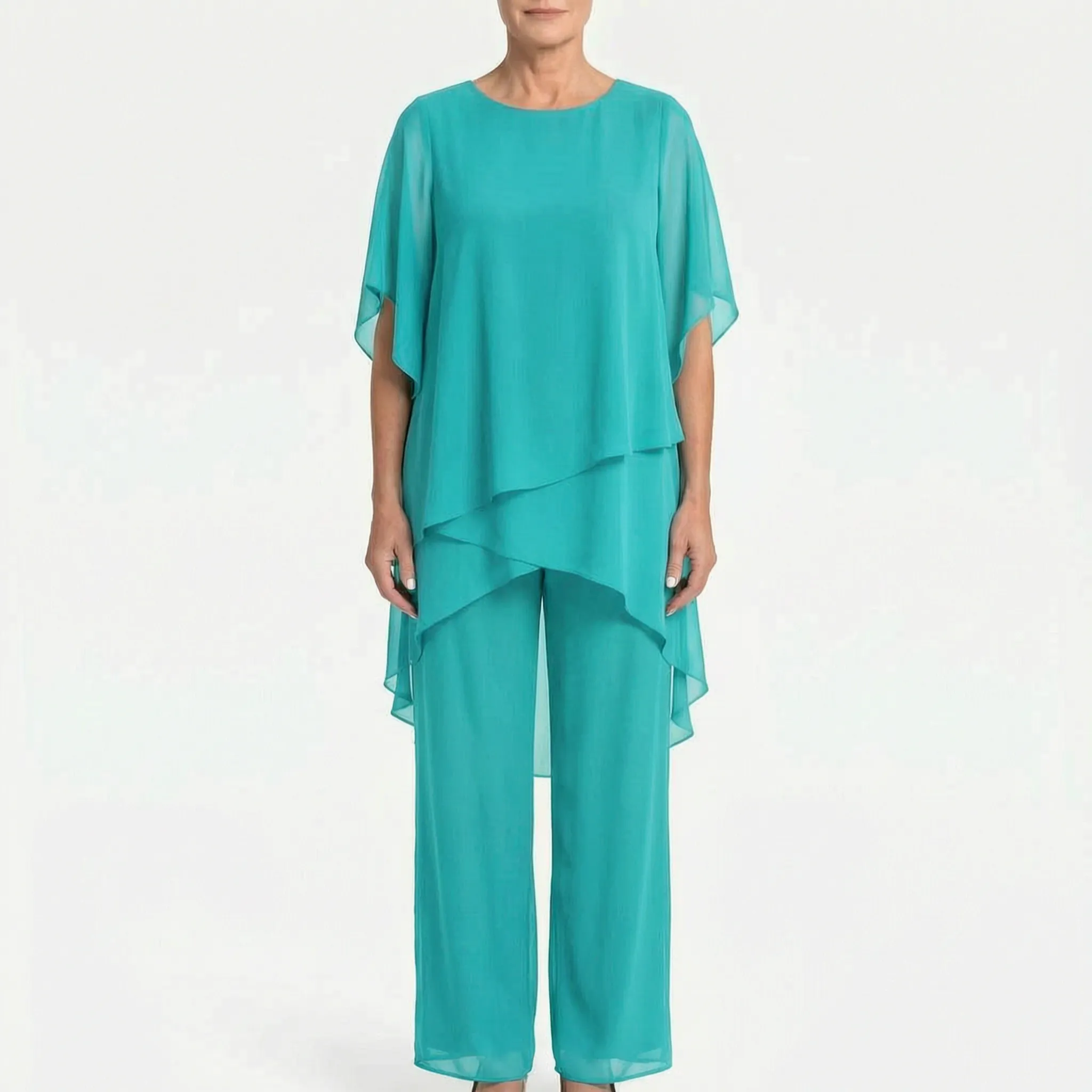 AineSuit  - Elegant Layered Formal Trouser Suit Formal Events