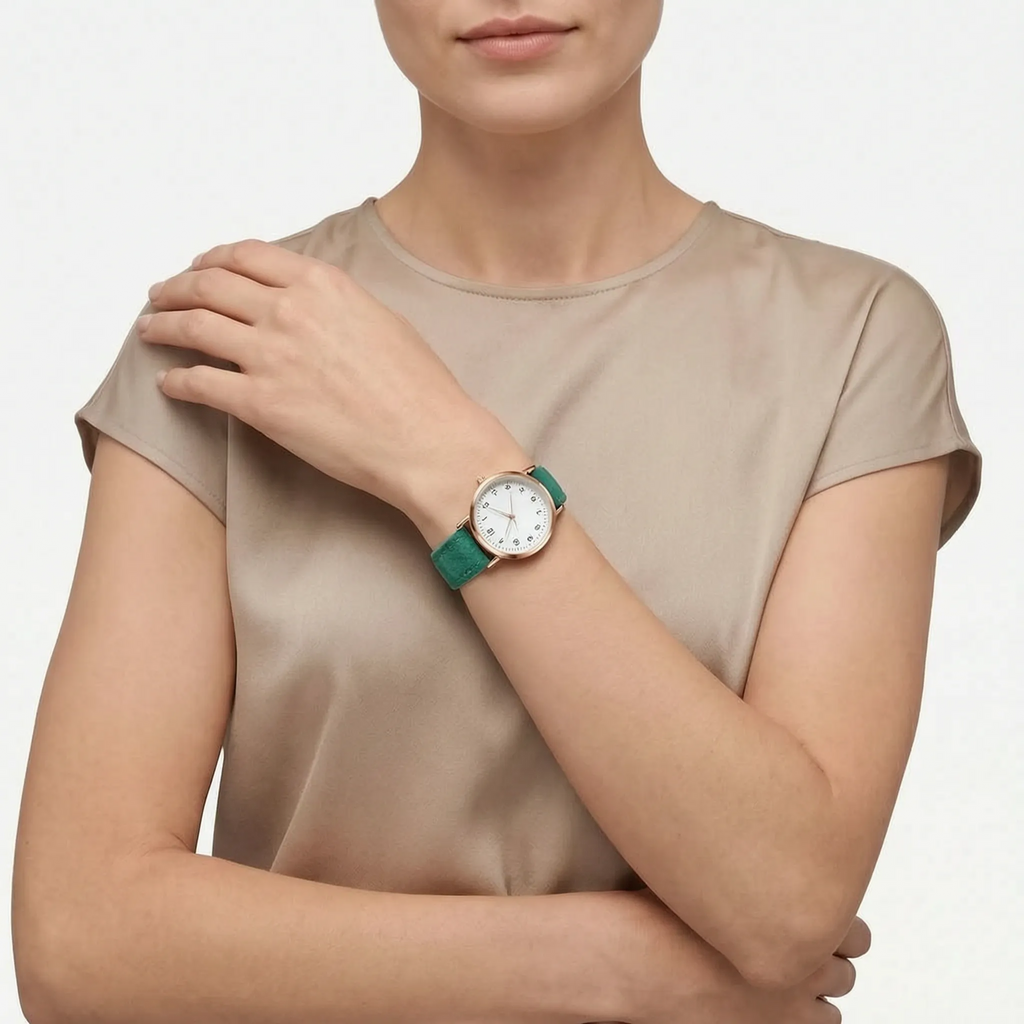 Alvoria  - Minimalist Analogue Women's Wrist Watch Tracking The Time