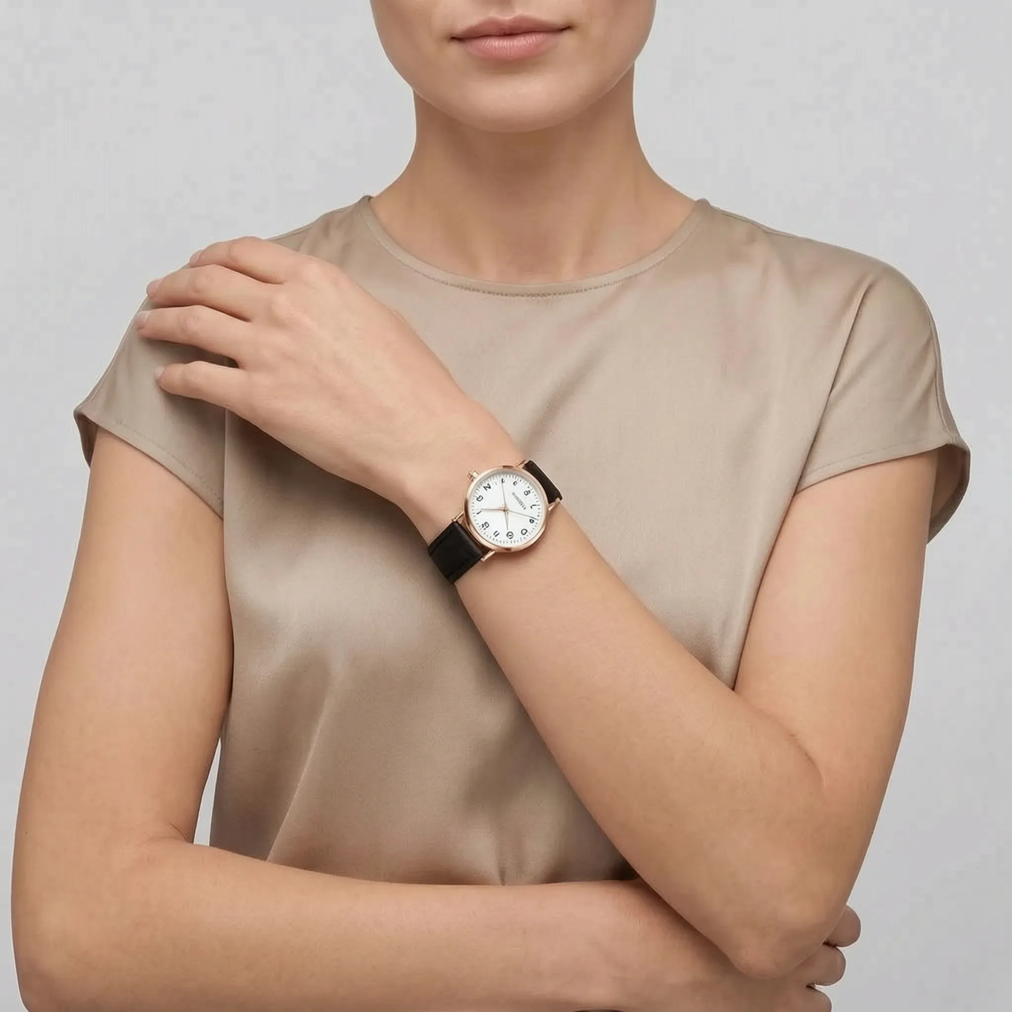 Alvoria  - Minimalist Analogue Women's Wrist Watch Tracking The Time