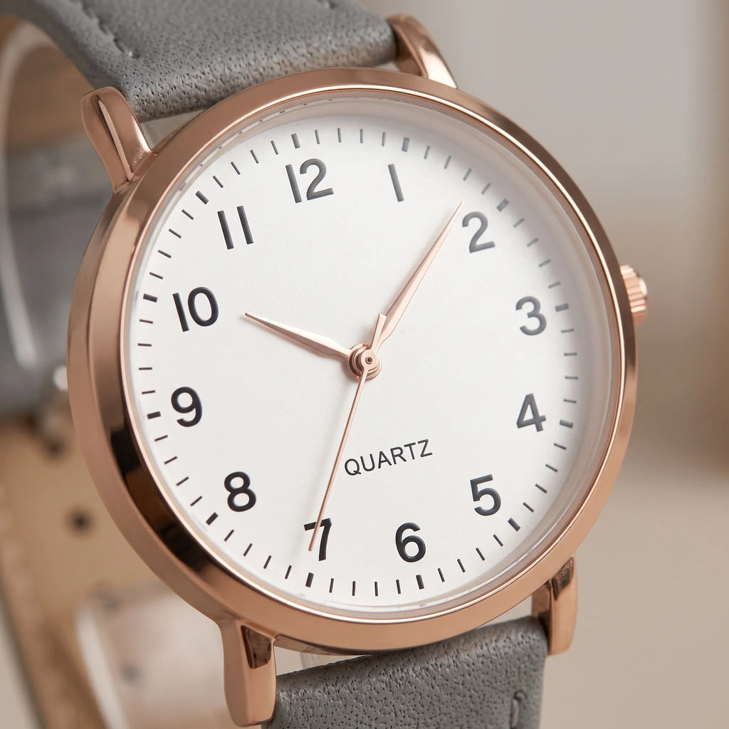 Alvoria  - Minimalist Analogue Women's Wrist Watch Tracking The Time