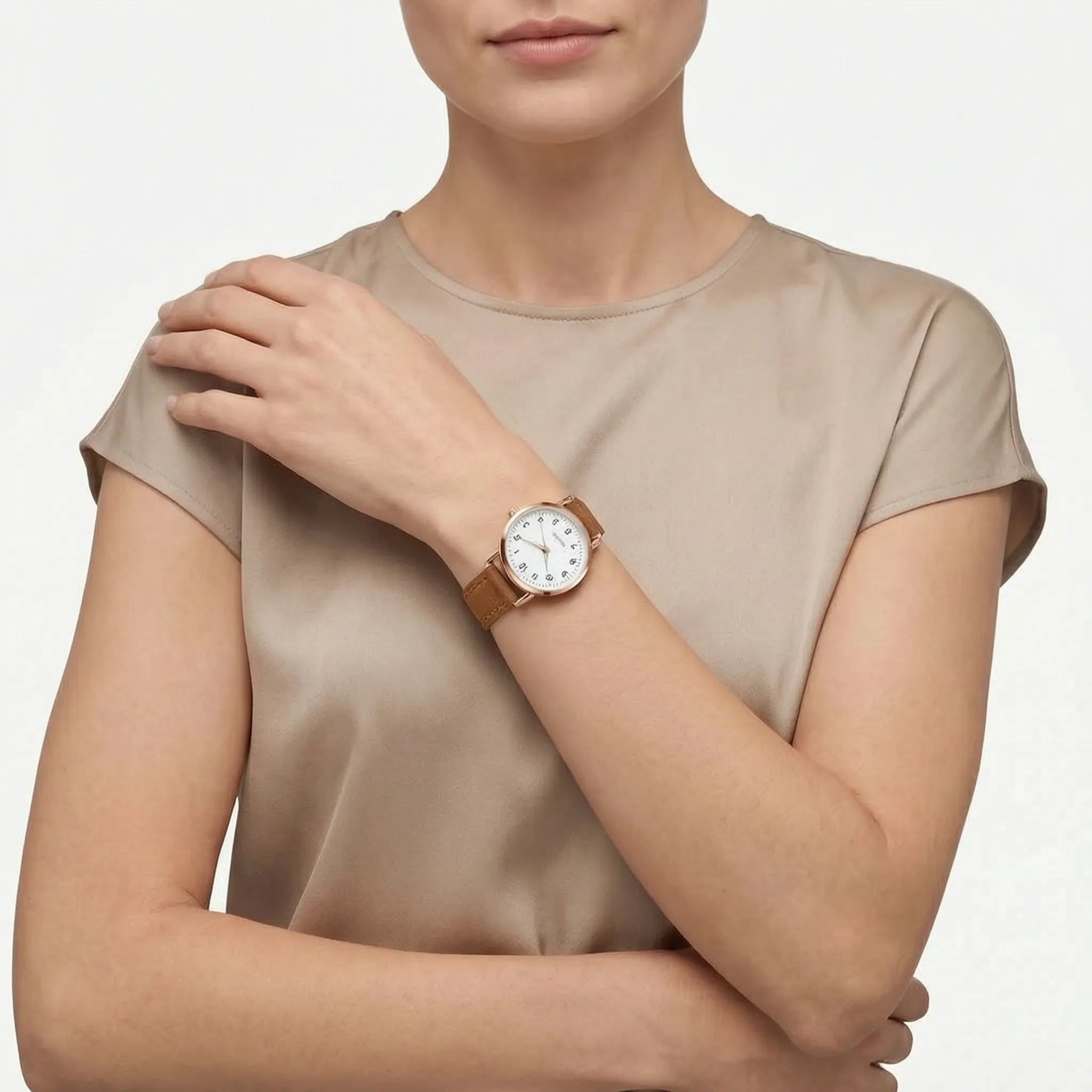 Alvoria  - Minimalist Analogue Women's Wrist Watch Tracking The Time