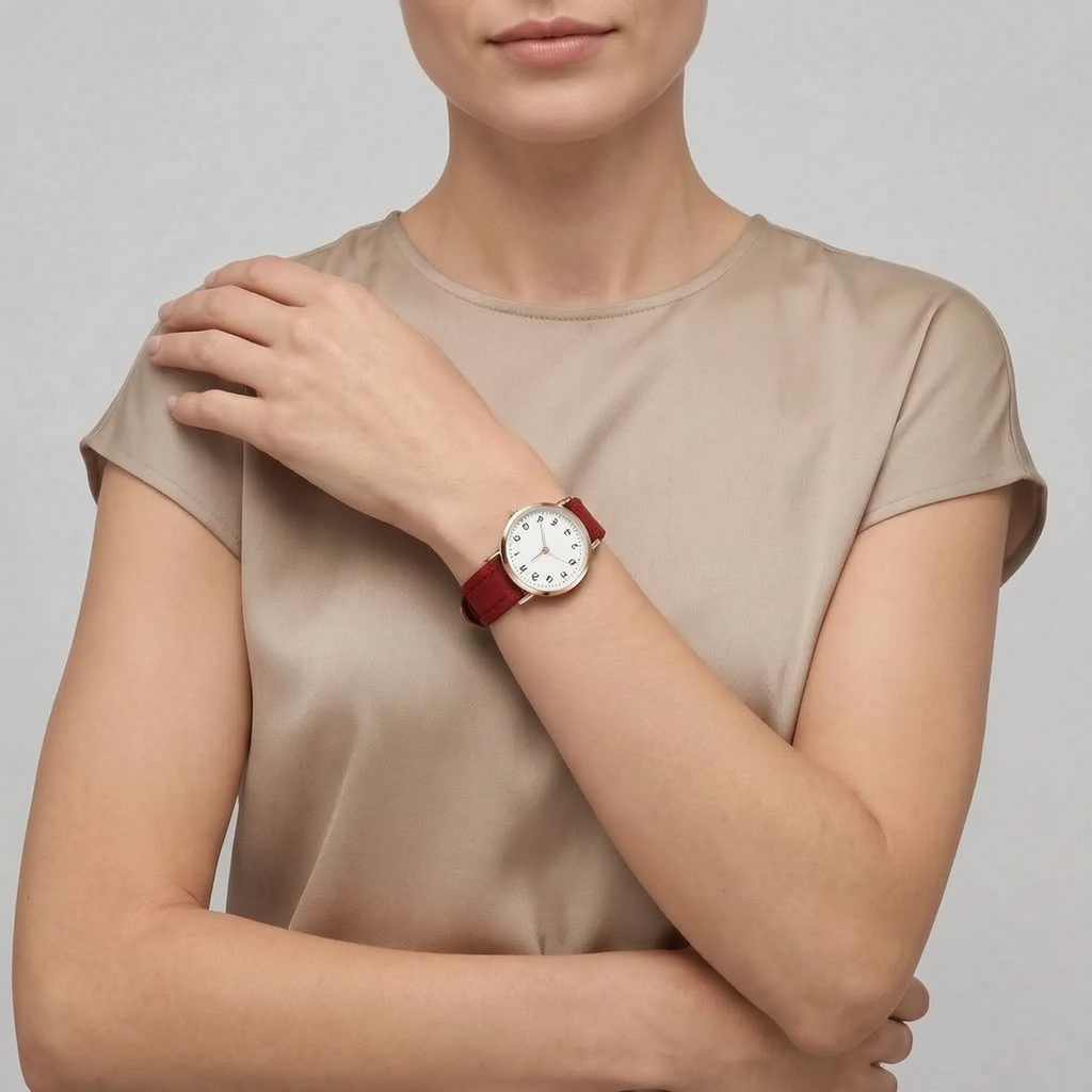 Alvoria  - Minimalist Analogue Women's Wrist Watch Tracking The Time