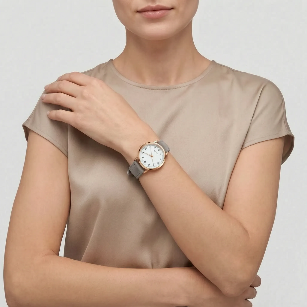 Alvoria  - Minimalist Analogue Women's Wrist Watch Tracking The Time