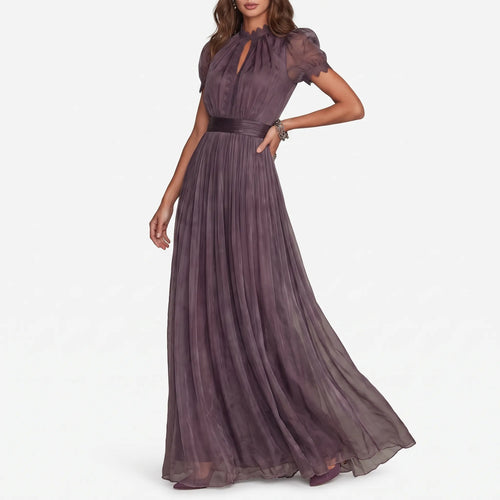Amethia  - Flowy Short Sleeve Maxi Dress Wedding Guest Outfits