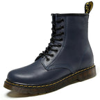 Women's lace-up combat boots with chunky ridged soles