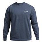 Unisex crew neck sweatshirt with long sleeves and contrasting chest logo