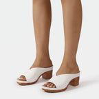 Archollo  - Slip-On Block Heel Sandals Everyday Walking
