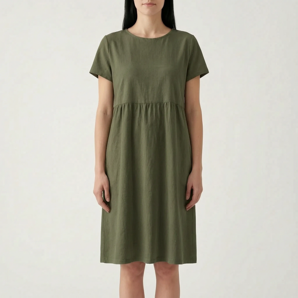AuraDress  - Womens Relaxed Fit Midi Dress Casual Daytime Outings