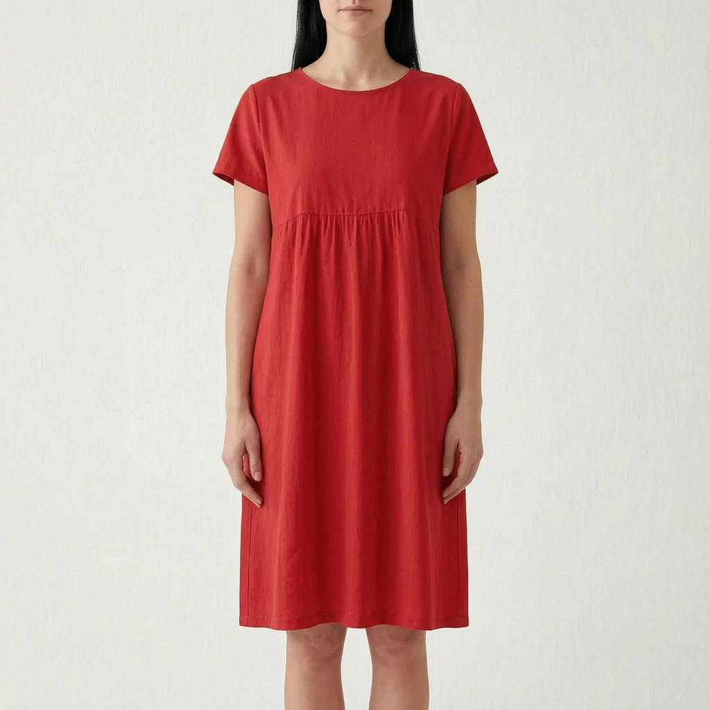 AuraDress  - Womens Relaxed Fit Midi Dress Casual Daytime Outings