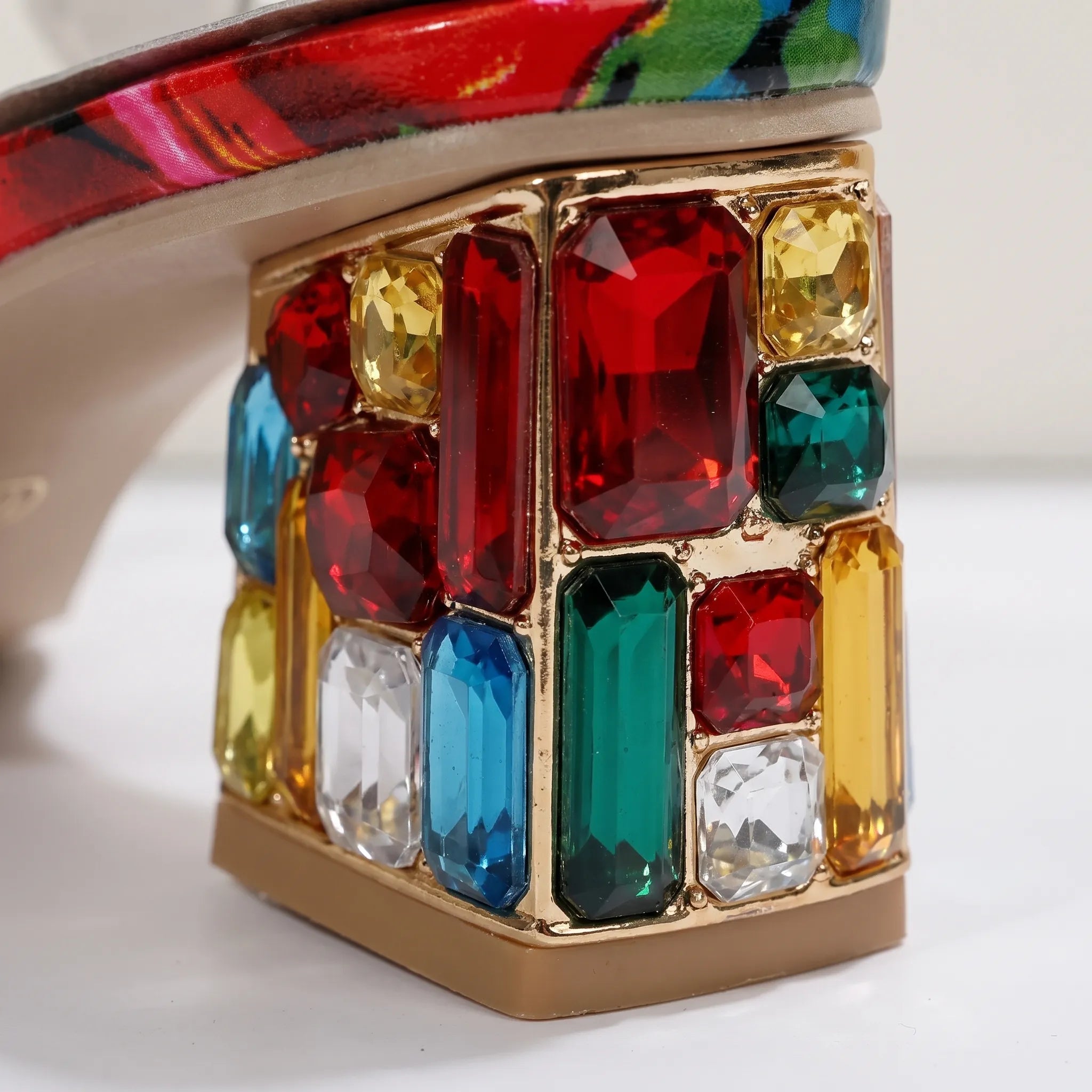 AuraStep  - Colourful Orthopaedic Block Heel Sandals Summer Garden Parties