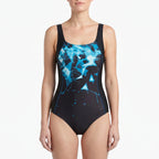 AuraSwim  - Square Neck One-Piece Swimsuit Poolside Lounging