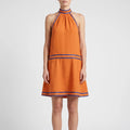 Auralia  - Contrasting Trim Halterneck Dress Summer Garden Parties