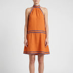 Auralia  - Contrasting Trim Halterneck Dress Summer Garden Parties