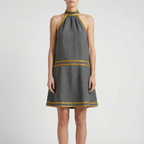 Auralia  - Contrasting Trim Halterneck Dress Summer Garden Parties
