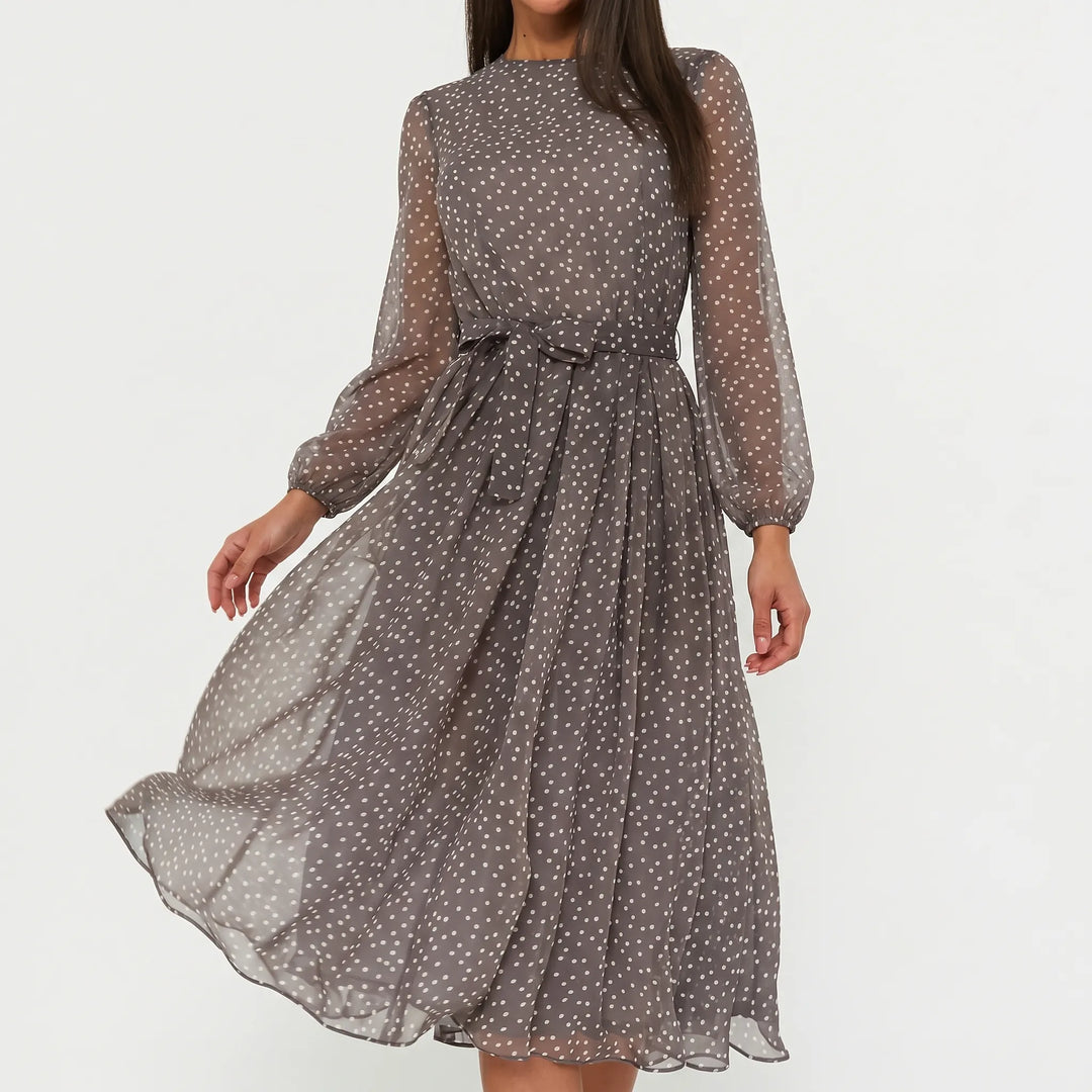 Auraline - Polka Dot Midi Dress