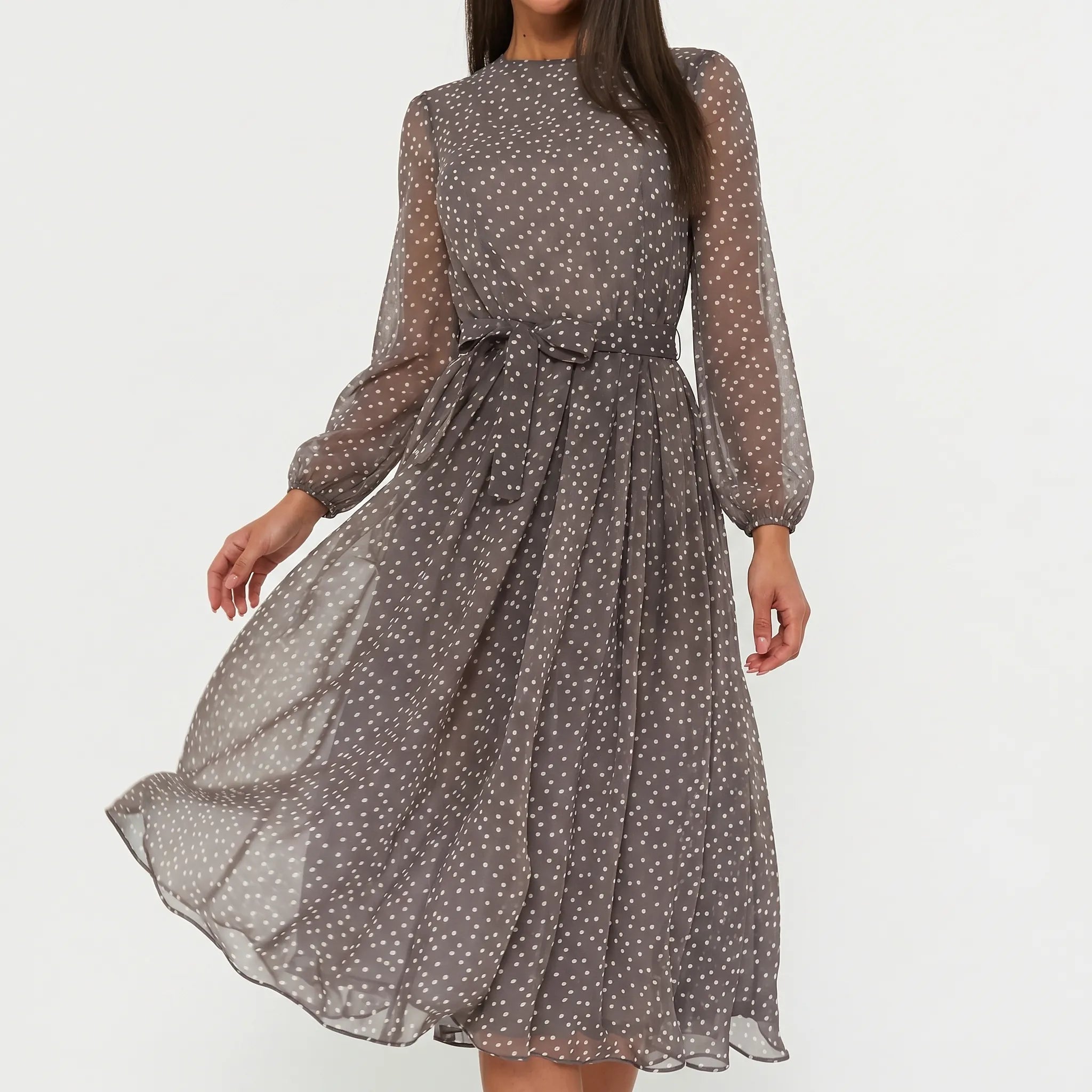 Auraline - Polka Dot Midi Dress