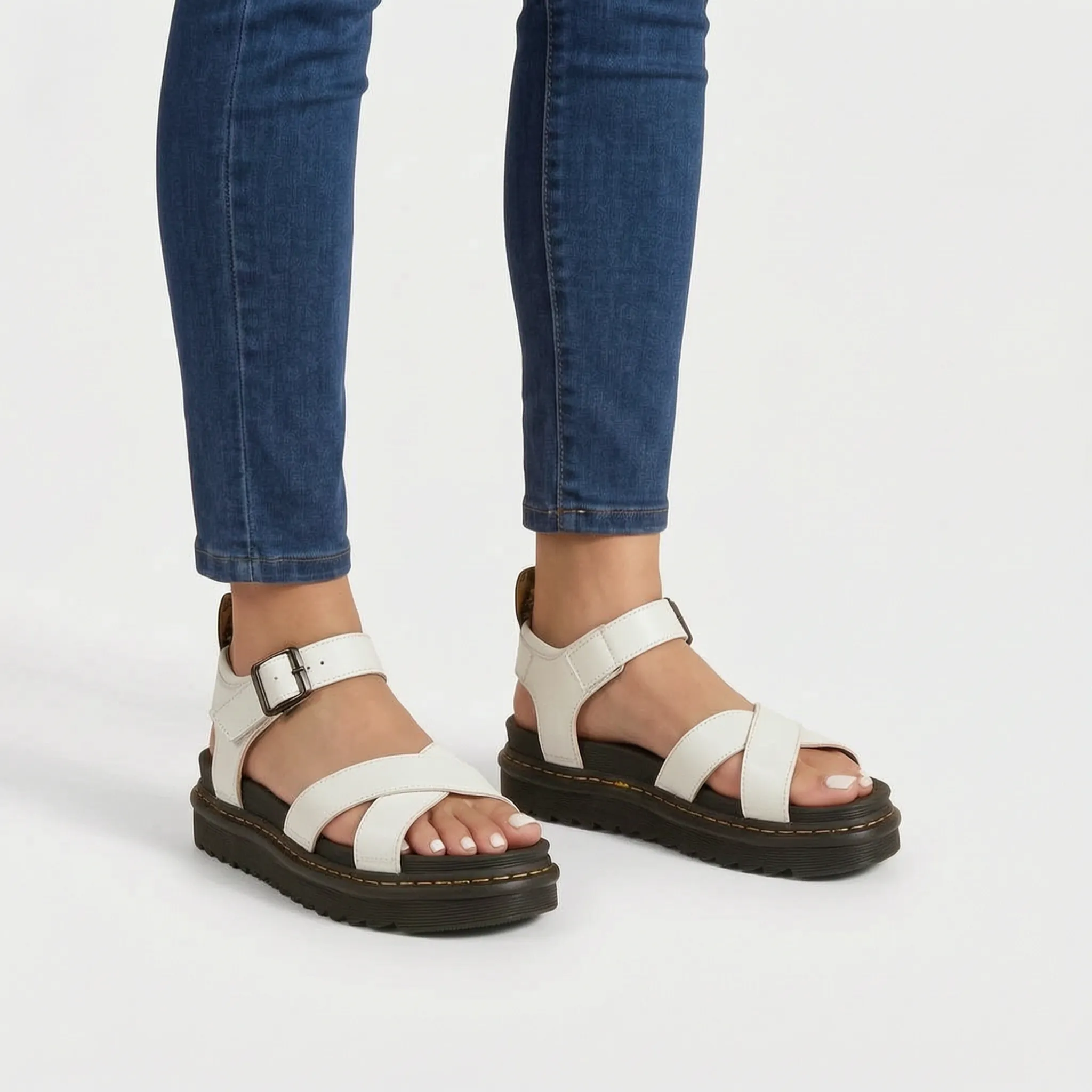Auratread  - Chunky Criss-Cross Platform Sandals City Sightseeing