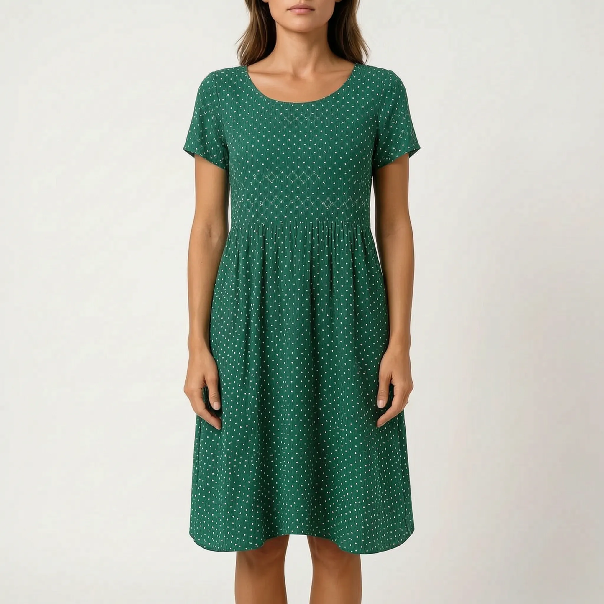 AureliaDress  - A-Line Short Sleeve Midi Dress Holiday Wear