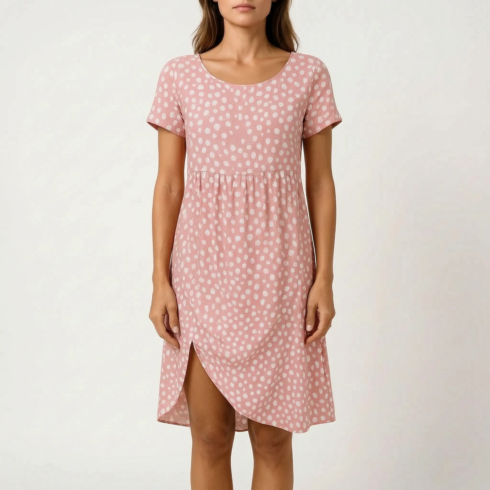 AureliaDress  - A-Line Short Sleeve Midi Dress Holiday Wear