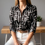 Aurelia  - Fitted Long-Sleeve Blouse Office Dressing