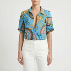 Aurelia  - Fitted Long-Sleeve Blouse Office Dressing