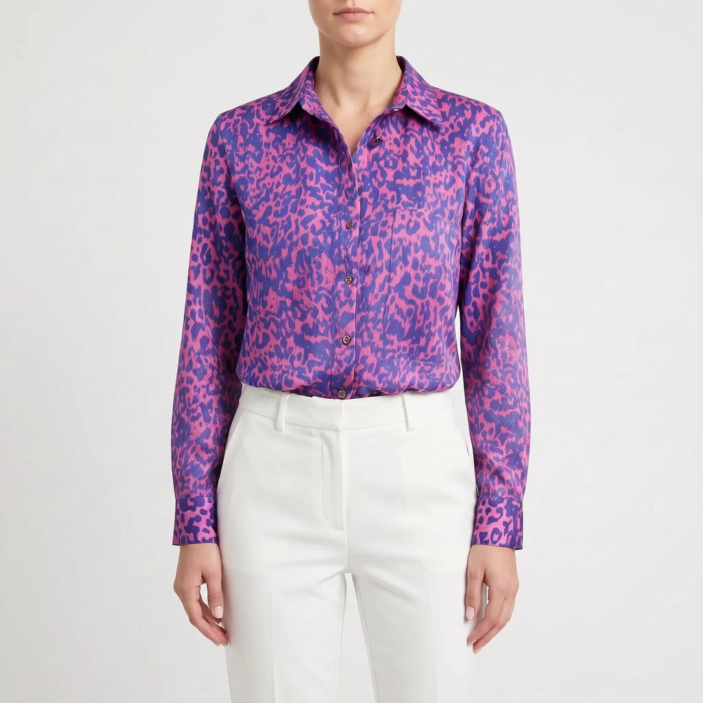 Aurelia  - Fitted Long-Sleeve Blouse Office Dressing