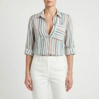 Aurelia  - Fitted Long-Sleeve Blouse Office Dressing
