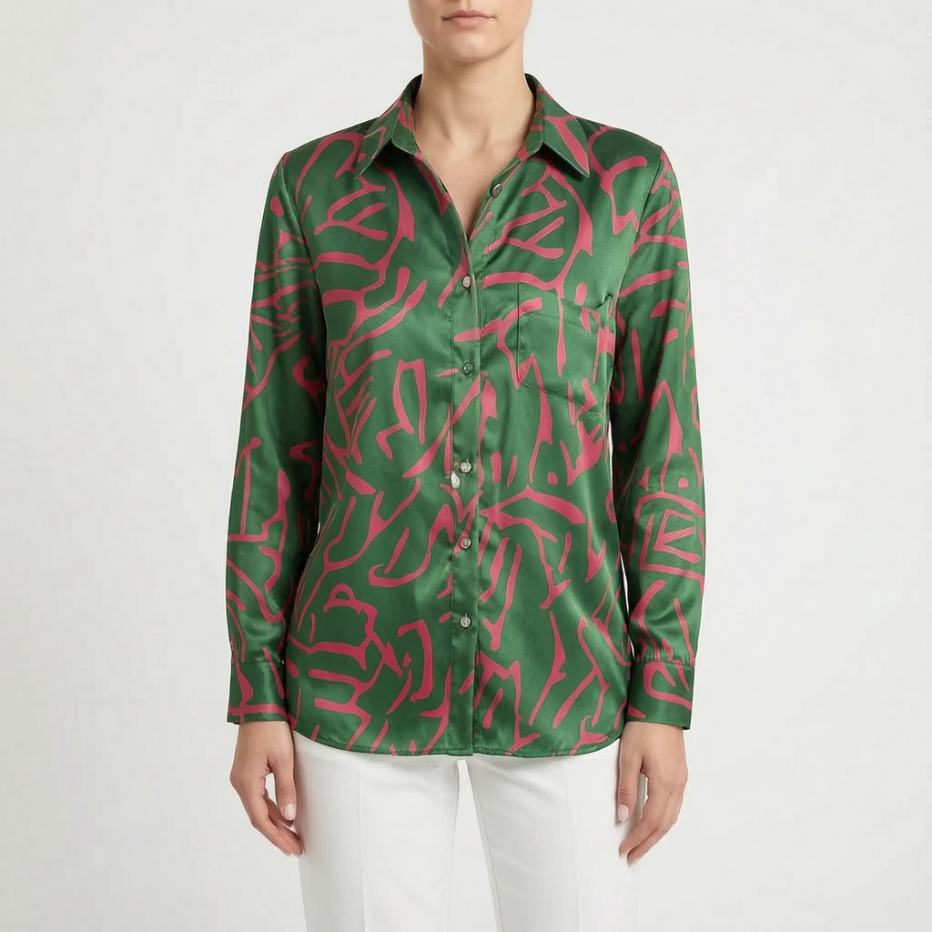 Aurelia  - Fitted Long-Sleeve Blouse Office Dressing
