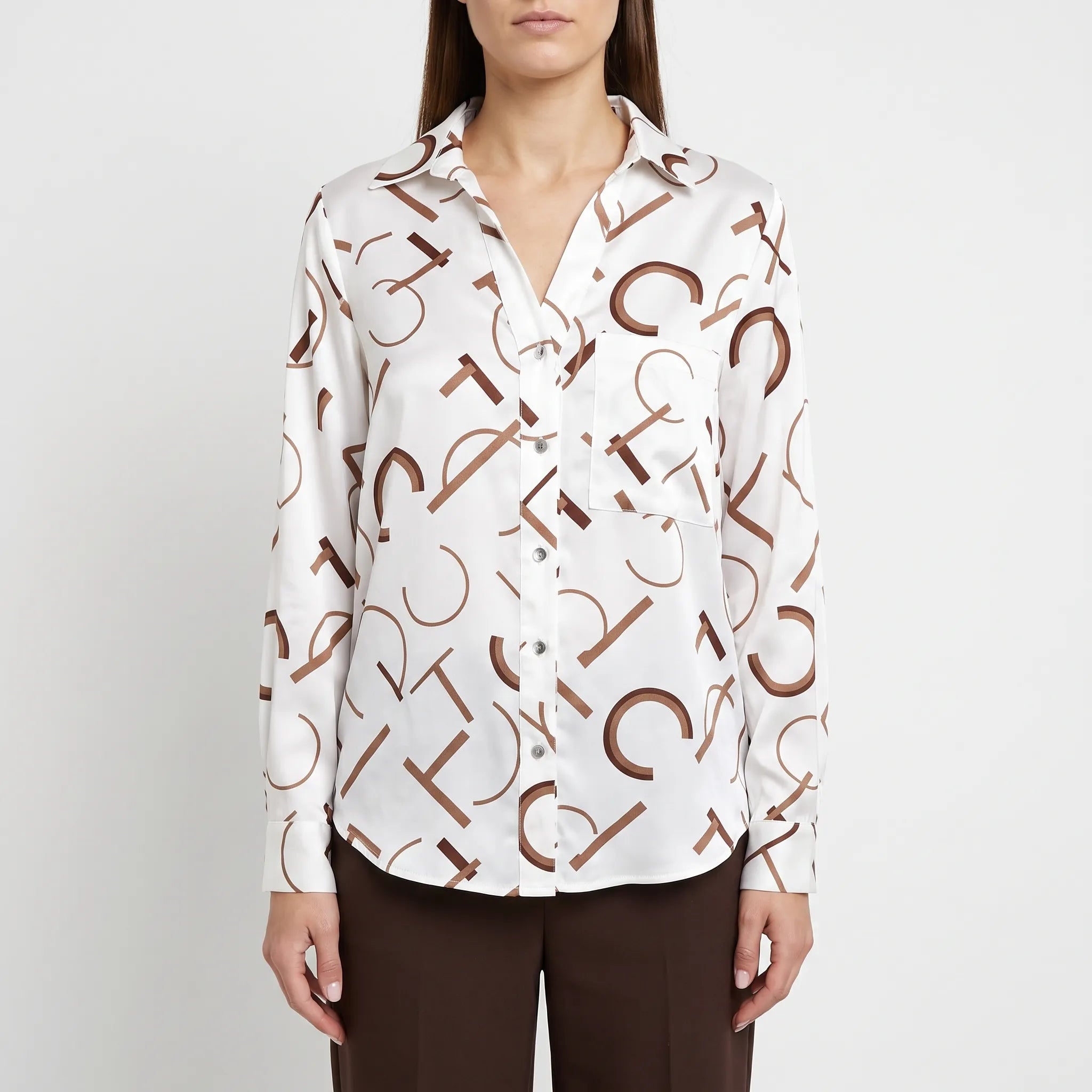 Aurelia  - Fitted Long-Sleeve Blouse Office Dressing