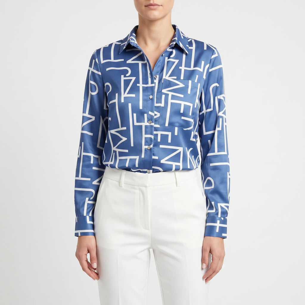 Aurelia  - Fitted Long-Sleeve Blouse Office Dressing
