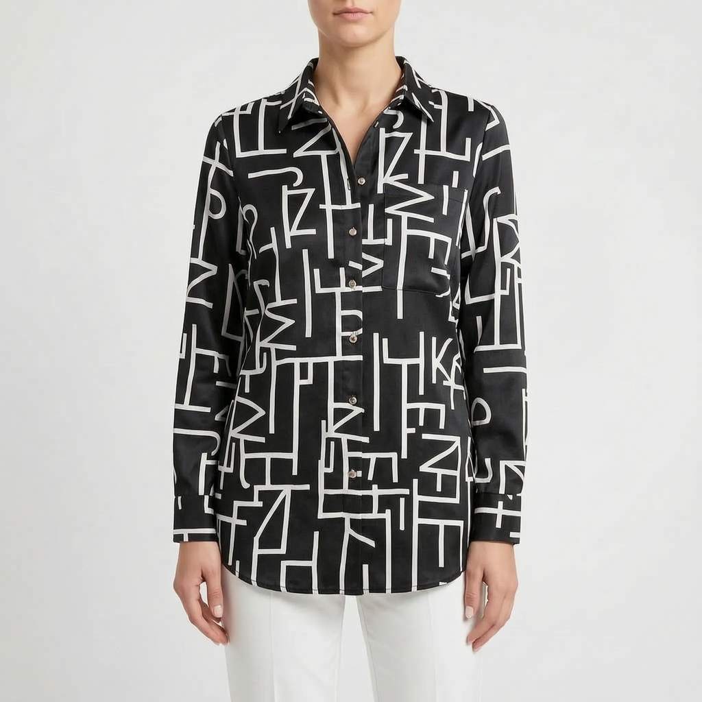 Aurelia  - Fitted Long-Sleeve Blouse Office Dressing
