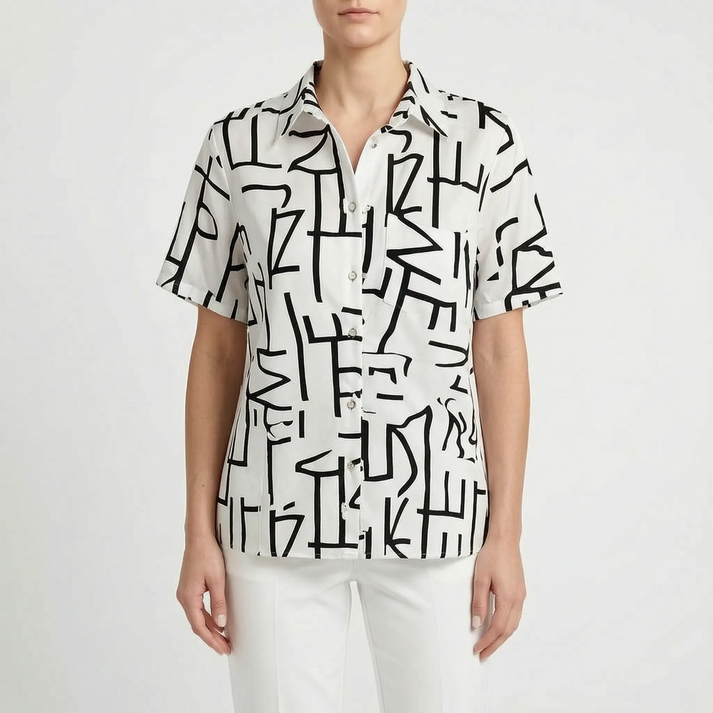 Aurelia  - Fitted Long-Sleeve Blouse Office Dressing