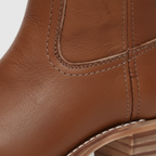 Women's knee-high panel boots with block heel