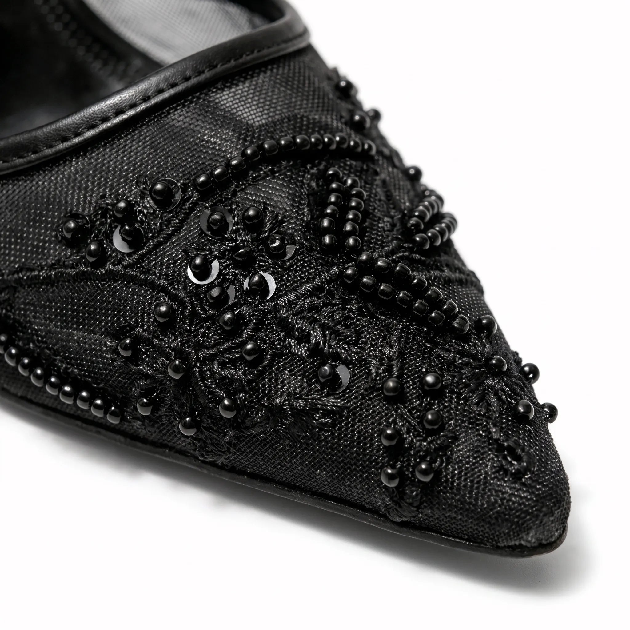Aveline  - Embroidered Sheer Slingback Heels Wedding Guest Outfits
