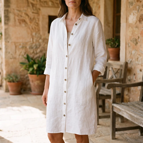 Avelyn - Relaxed Button-Down Shirt Dress